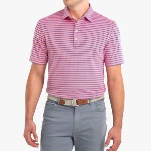JOHNNIE-O Striped Performance/Golf Polo, M